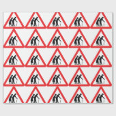 VOORZICHTIGHEID Ouderen - verkeersborden in het Ve Cadeaupapier (Vlak)
