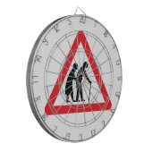 VOORZICHTIGHEID Ouderen - verkeersborden in het Ve Dartbord (Voorkant Links)