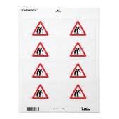 VOORZICHTIGHEID Ouderen - verkeersborden in het Ve Etiket (Full Sheet)