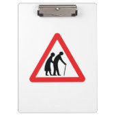 VOORZICHTIGHEID Ouderen - verkeersborden in het Ve Klembord (Voorkant)