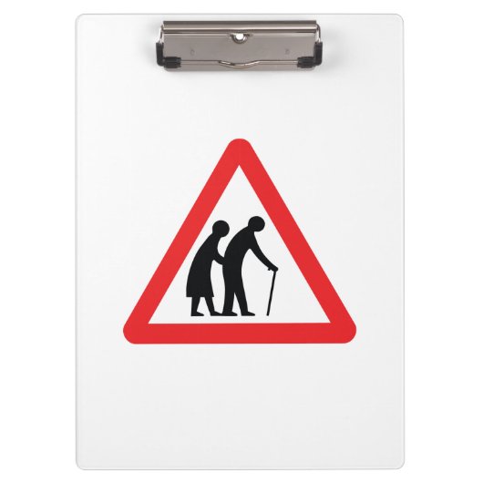 VOORZICHTIGHEID Ouderen - verkeersborden in het Ve Klembord (Voorkant)