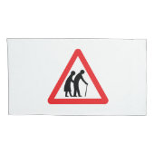 VOORZICHTIGHEID Ouderen - verkeersborden in het Ve Kussensloop (Achterkant-Rechts)