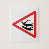 VOORZICHTIGHEID Ouderen - verkeersborden in het Ve Legpuzzel (Verticaal)