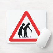 VOORZICHTIGHEID Ouderen - verkeersborden in het Ve Muismat (Met muis)