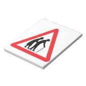 VOORZICHTIGHEID Ouderen - verkeersborden in het Ve Notitieblok (Linkerzijde)
