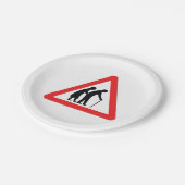 VOORZICHTIGHEID Ouderen - verkeersborden in het Ve Papieren Bordje (Gekanteld)