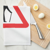 VOORZICHTIGHEID Ouderen - verkeersborden in het Ve Theedoek (Quarter Fold)