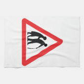 VOORZICHTIGHEID Ouderen - verkeersborden in het Ve Theedoek (Horizontaal)