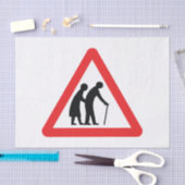 VOORZICHTIGHEID Ouderen - verkeersborden in het Ve Tissuepapier (Craft)