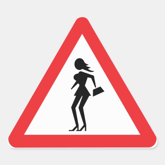 Voorzichtigheid Prostitute (Attenzione Prostitute) Sticker (Voorkant)