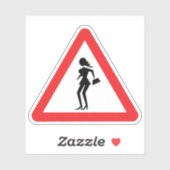 Voorzichtigheid Prostitute (Attenzione Prostitute) Sticker (Vel)
