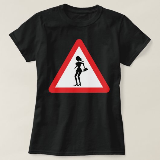 Voorzichtigheid Prostitute (Attenzione Prostitute) T-shirt (Design voorkant)