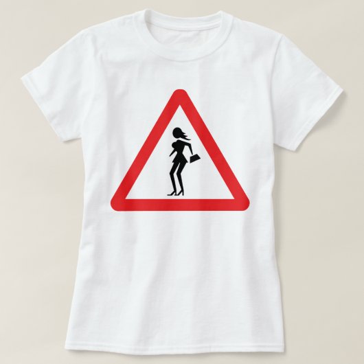 Voorzichtigheid Prostitute (Attenzione Prostitute) T-shirt (Design voorkant)