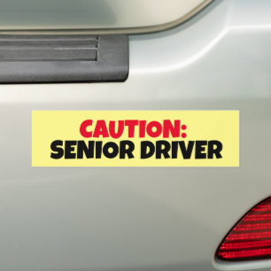 VOORZICHTIGHEID: SENIOR DRIVER BUMPERSTICKER