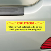 VOORZICHTIGHEID - Snageltempo Bumpersticker (Op auto)