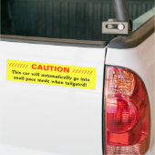 VOORZICHTIGHEID - Snageltempo Bumpersticker (Op Truck)