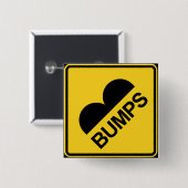 Voorzichtigheid snelheden blokkeren Funny Traffic  Vierkante Button 5,1 Cm (Voorkant /achterkant)