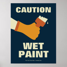 Voorzichtigheid t.a.v. een 'verf'-werkplekgezondhe poster