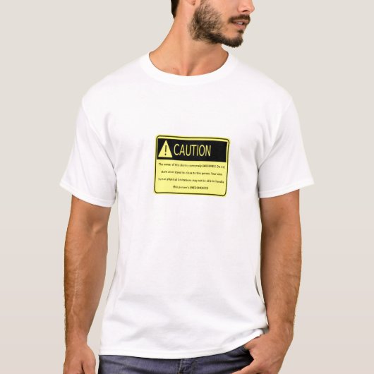 voorzichtigheid t-shirt (Voorkant)