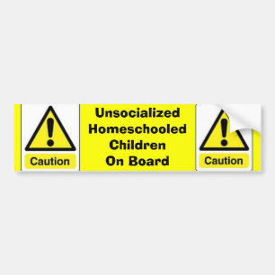 Voorzichtigheid van kinderen met huiskeuze bumpersticker