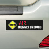 Voorzichtigheid van luchtdrummer aan boord bumpersticker (Op auto)