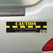 Voorzichtigheid: Verkrachtingspotentieel Bumpersticker (Op auto)