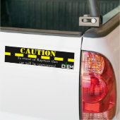 Voorzichtigheid: Verkrachtingspotentieel Bumpersticker (Op Truck)