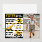 Voorzichtigheid Verschrikkelijk Twee Uitnodiging m (Voorkant / Achterkant)