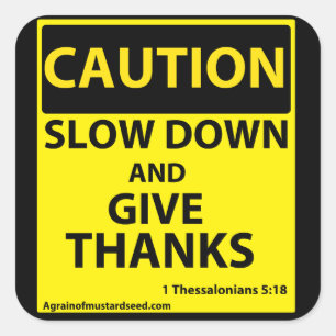 Voorzichtigheid Vierkante Sticker