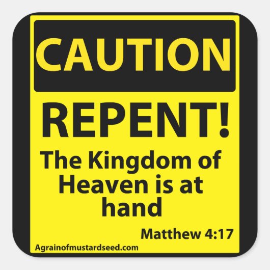 Voorzichtigheid Vierkante Sticker (Voorkant)