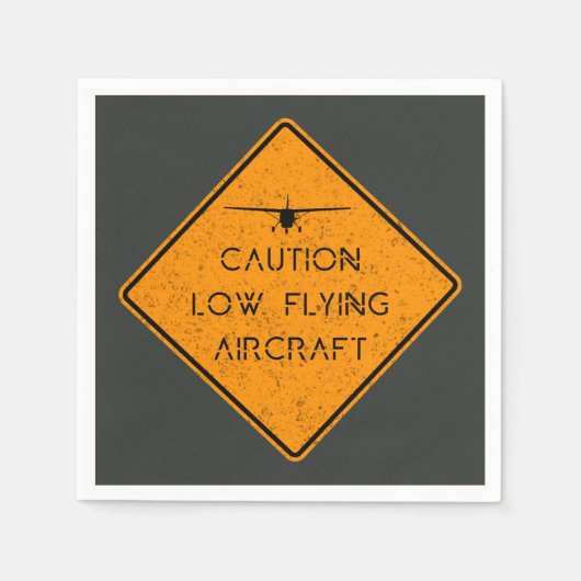 Voorzichtigheid ✈️ Vliegtuig met laag vliegveld Servet (Voorkant)