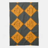 Voorzichtigheid ✈️ Vliegtuig met laag vliegveld Theedoek (Verticaal)