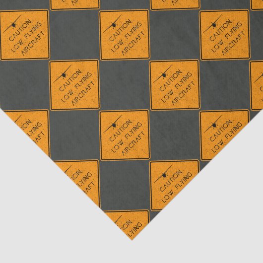 Voorzichtigheid ✈️ Vliegtuig met laag vliegveld Tissuepapier (Detail)