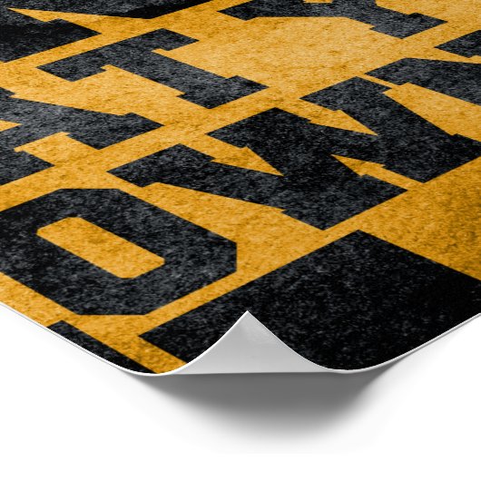 Voorzichtigheid Voer op eigen risico uw eigen risk Poster (Hoek)