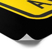 Voorzichtigheid Volwassenen bij afspelen Poster (Hoek)