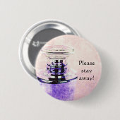 Voorzichtigheid voor knelpen ronde button 5,7 cm (Voorkant /achterkant)