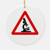 Voorzichtigheid: WETENSCHAP! Keramisch Ornament (Achterkant)