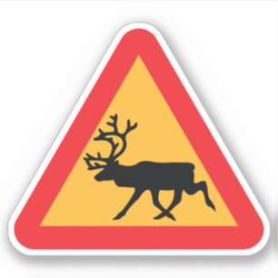 Voorzichtigheid Zweedse verkeersborden Sticker
