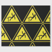 Voorzichtigheidsgreep voetgangersbord cadeaupapier (Vlak)