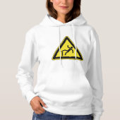 Voorzichtigheidsgreep voetgangersbord hoodie (Voorkant)