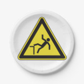 Voorzichtigheidsgreep voetgangersbord papieren bordje (Voorkant)