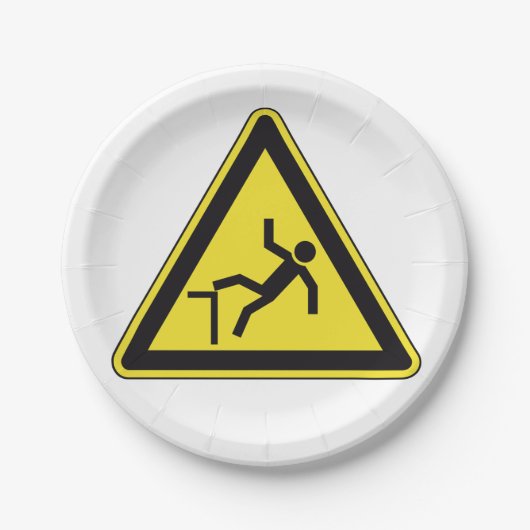 Voorzichtigheidsgreep voetgangersbord papieren bordje (Voorkant)