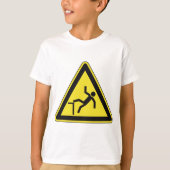 Voorzichtigheidsgreep voetgangersbord t-shirt (Voorkant)