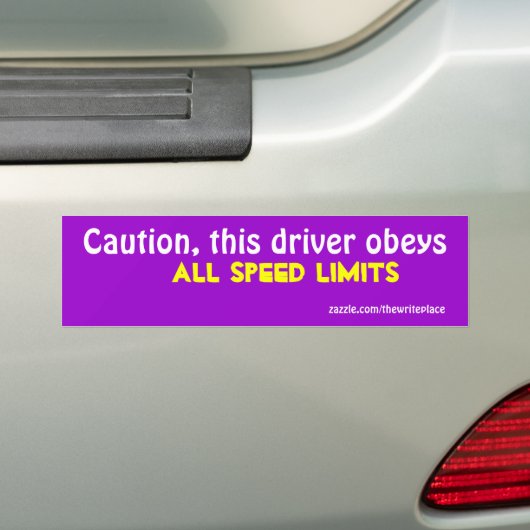 Voorzichtigheidslimiet Bumpersticker (Op auto)