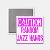 Voorzichtigheidsteken - Jazz Hands Paars Magneet (Voorkant / Achterkant)