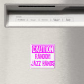 Voorzichtigheidsteken - Jazz Hands Paars Magneet (Insitu (Vaatwasser))