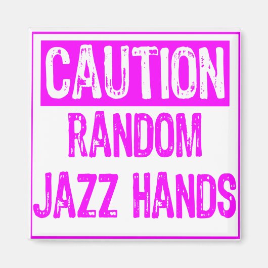 Voorzichtigheidsteken - Jazz Hands Paars Magneet (Voorkant)