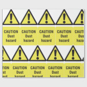 Voorzichtigheidsteken voor stofgevaar cadeaupapier (Vlak)