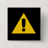 Voorzichtigheidstekens Vierkante Button 5,1 Cm (Voorkant)