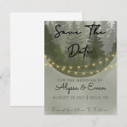 Voorzie sparen de Datum Kaart (Voorkant / Achterkant)